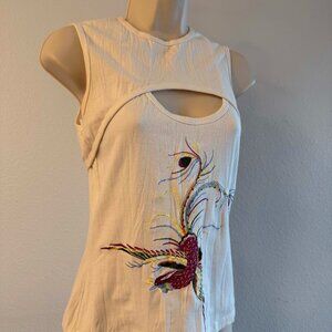 Tom K. Nguyen Embroidered 2-Piece Tank Set – Vintage Y2K